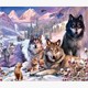 Diamond Painting Set DP2545038 Wolves 35 x 45 cm