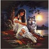 Diamond Painting Set DP2545040 Wolf-Girl 35 x 45 cm