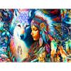 Diamond Painting Set DP2545042 Wolf-Girl 35 x 45 cm