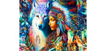 Diamond Painting Set DP2545042 Wolf-Girl 35 x 45 cm