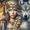 Diamond Painting Set DP2545046 Warrior - Wolf 35 x 45 cm