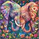 Diamond Painting Set DP2545047 Elephants 35 x 45 cm