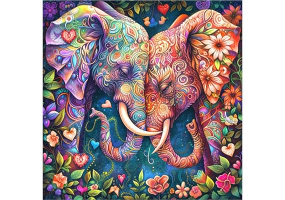 Diamond Painting Set DP2545047 Elephants 35 x 45 cm