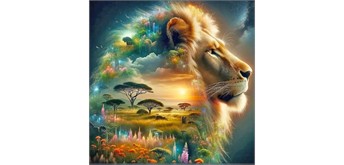 Diamond Painting Set DP2545051 Lion 25 x 35 cm
