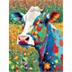 Diamond Painting Set DP2545064 Cow 15 x 25 cm
