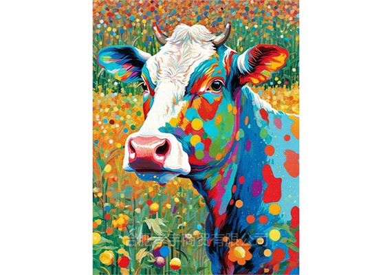 Diamond Painting Set DP2545064 Cow 15 x 25 cm