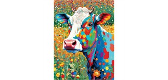 Diamond Painting Set DP2545064 Cow 15 x 25 cm