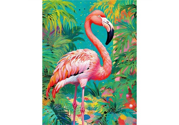 Diamond Painting Set DP2545066 Flamingo 15 x 25 cm