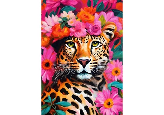 Diamond Painting Set DP2545068 Leopard 15 x 25 cm