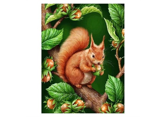 Diamond Painting Set DP2545070 Eichhörnchen 15 x 25 cm