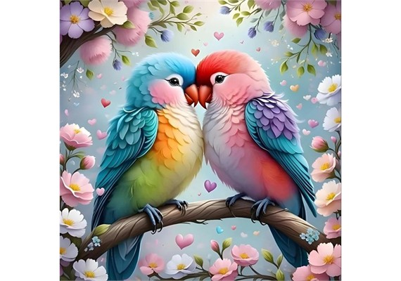 Diamond Painting Set DP2545076 Birds 15 x 25 cm