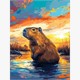 Diamond Painting Set DP2545084 Capybara 25 x 35 cm