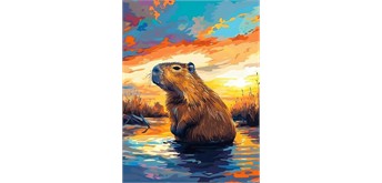 Diamond Painting Set DP2545084 Capybara 25 x 35 cm