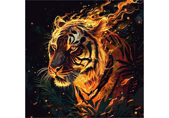 Diamond Painting Set DP2545085 Tiger 25 x 35 cm