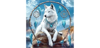 Diamond Painting Set DP2545086 Wolf 25 x 35 cm