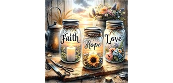 Diamond Painting Set DP2545088 Jars 25 x 35 cm