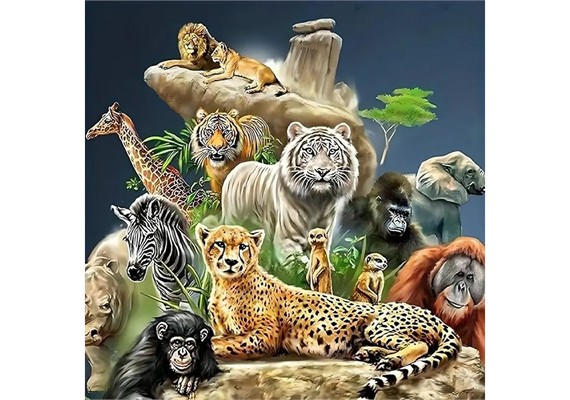 Diamond Painting Set DP2545104 Animals 35 x 45 cm