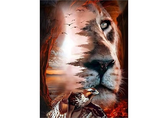 Diamond Painting Set DP2545105 Lion 35 x 45 cm