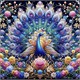 Diamond Painting Set DP2545106 Peacock 35 x 45 cm