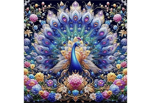 Diamond Painting Set DP2545106 Peacock 35 x 45 cm
