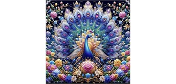 Diamond Painting Set DP2545106 Peacock 35 x 45 cm