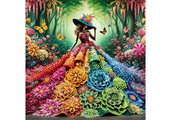 Diamond Painting Set DP2545107 Girl 35 x 45 cm