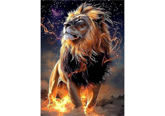 Diamond Painting Set DP25455089 Lion 25 x 35 cm