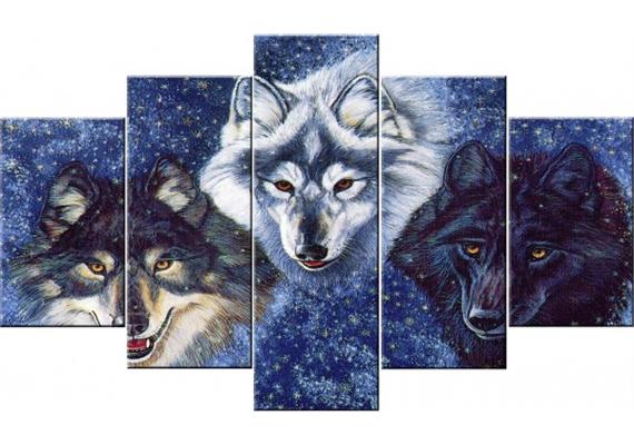 Diamond Painting Set FF364 - 5 Bilder - Wolves