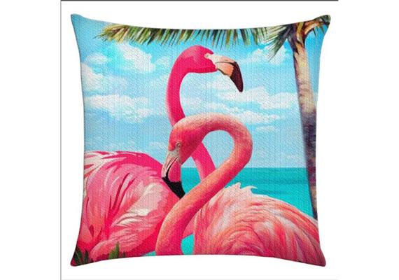 Diamond Painting Set Flamingo Kissen 40 x 40 cm