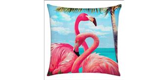 Diamond Painting Set Flamingo Kissen 40 x 40 cm
