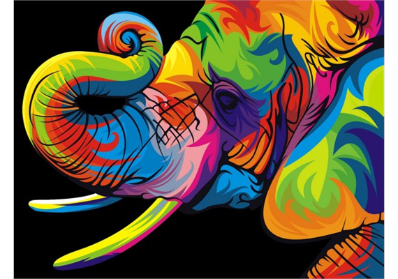 Diamond Painting Set FZX383 Elephant Square Stones 50 x 40 cm