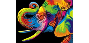 Diamond Painting Set FZX383 Elephant Square Stones 50 x 40 cm