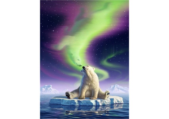 Diamond Painting Set GD75054 Polar Bear Square Stones 40 x 30 cm