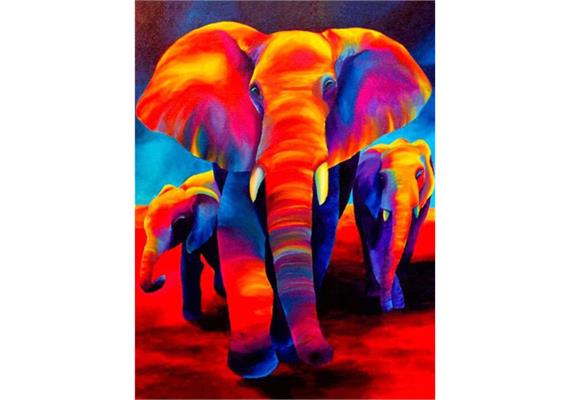 Diamond Painting Set GD7549 Elephant Square Stones 40 x 30 cm