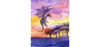 Diamond Painting Set GM005 Dragon 50 x 40 cm