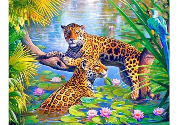 Diamond Painting Set GM1032 Tigers 35 x 45 cm