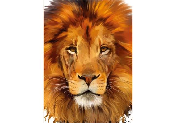 Diamond Painting Set Karte Lion 18 x 13 cm