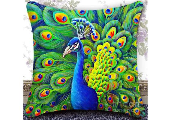 Diamond Painting Set Pfau Kissen 40 x 40 cm