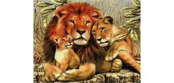 Diamond Painting Set Q102 Lion with Cubs 20 x 30 cm