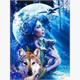 Diamond Painting Set S289 Wolf Girl 50 x 40 cm