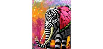 Diamond Painting Set S431 Elephant Square Stones 50 x 40 cm