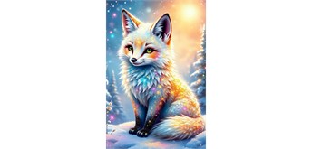 Diamond Painting - Snow Foxy - ECKIGE STEINE 40 x 60 cm