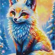 Diamond Painting - Snow Foxy - ECKIGE STEINE 40 x 60 cm | Bild 2