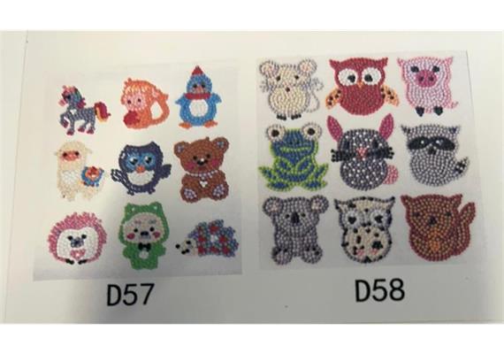 Diamond Painting Sticker DIY Kit - 18-er Pack
