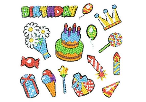 Diamond Painting Sticker Happy Birthday