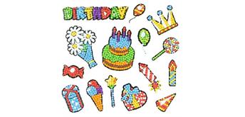 Diamond Painting Sticker Happy Birthday