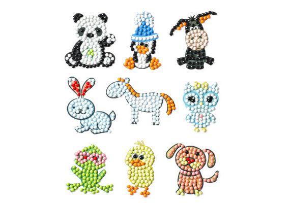 Diamond Painting Sticker Tierisch Bunt