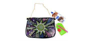 Diamond Painting Tasche Sonne mit Reissverschluss