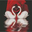 Diamond Painting The Two Swans 40 x 40 cm, runde Steine | Bild 2
