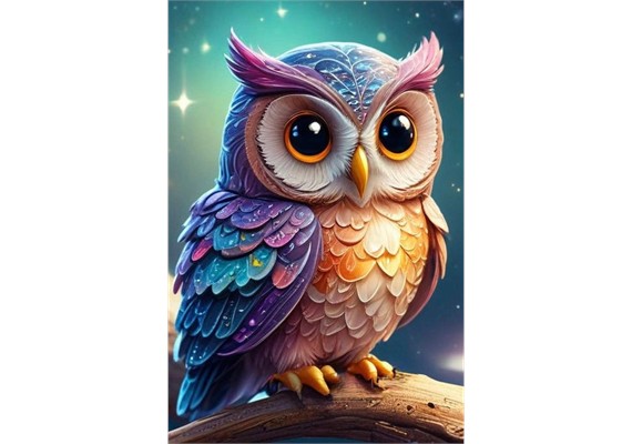 Diamond Painting - Wächter der Nacht - ECKIGE STEINE 20 x 30 cm